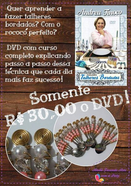 DVD Curso de talheres bordados